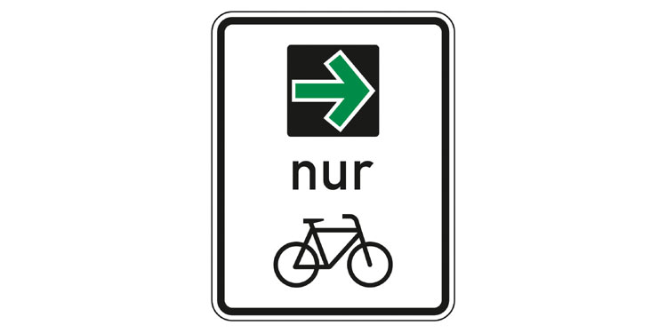 Pilotversuch: Grünpfeil nur für Radfahrer