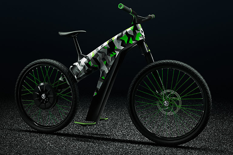 ... vorne findet sich eine hydraulische Scheibenbremse &ndash; mit ABS-Funktion. Anders als E-Roller setzt Klement auf Speichenräder