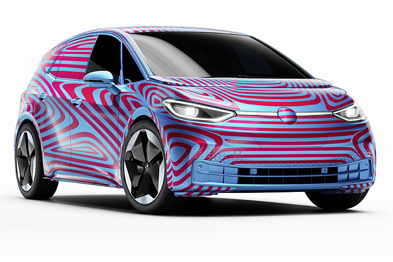 Das erste Modell der elektrischen ID-Familie von VW hört auf den schlichten Namen 3. Man kann das Auto jetzt reservieren, ohne dass VW es vorher vollständig zeigen würde