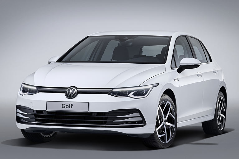 In weiß wirkt der neue Golf schon besser als in der verunglückten Lead-Farbe