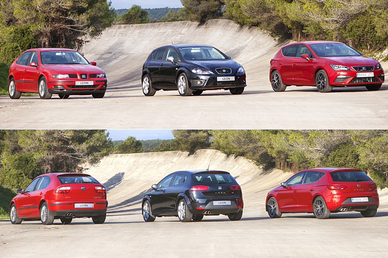 Die Ahnengalerie. Ein gutes Auto war der Leon schon immer, den Haben-wollen-Effekt gab es nur bei der dritten Generation. Auf sie entfällt rund die Hälfte der insgesamt rund 2,2 Millionen verkauften Einheiten