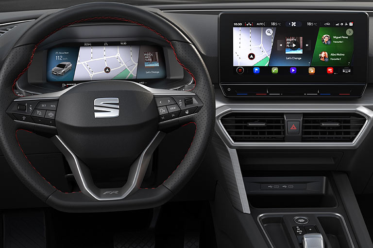 Schade: Auch der Leon kommt ohne Rändelräder an den Luftduschen und mit dem elektronischen Stummel-Wählhebel. Nicht zu sehen, aber gut zu wissen: Statt sieben werden nur noch sechs Airbags verbaut