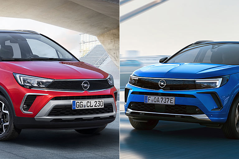 ... wird aber zwischen den Baureihen kaum differenziert, wie die Gegenüberstellung mit dem Crossland zeigt