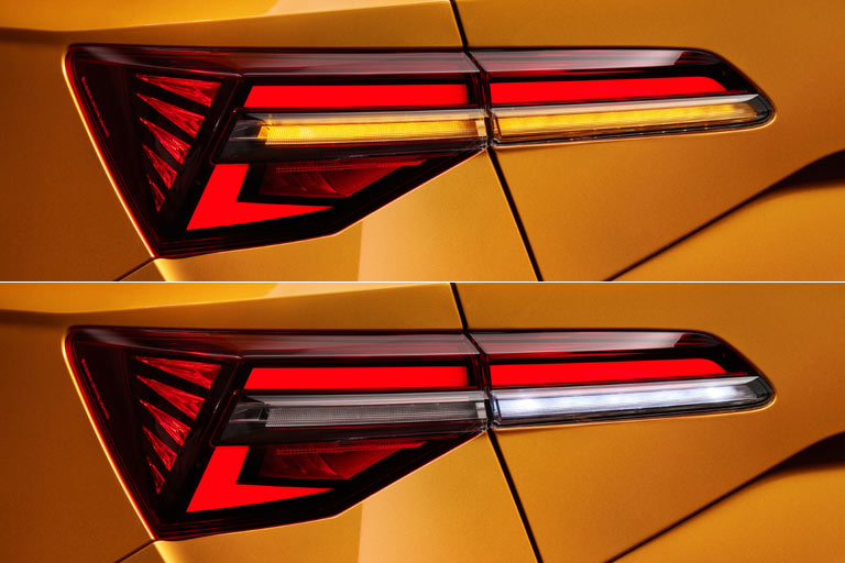 Simply clever: Der innere Blinker dient gleichzeitig als Rückfahrleuchte