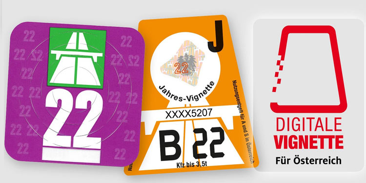 Maut-Vignetten 2022 werden etwas teurer
