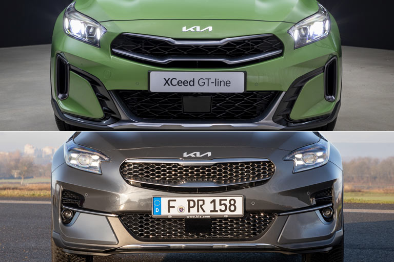 XCeed 2023 GT-Line im Vergleich mit dem 2022er-Modell ohne GT-Line