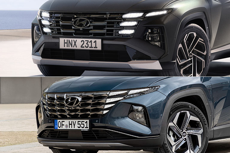 Neue und alte Lichtershow im Vergleich: Zusammen mit dem neu modellierten Grill ist die künftige Version etwas schicker