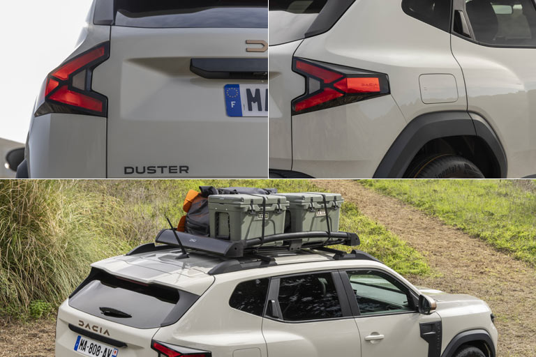 Die Heckleuchten sehen nicht nach LED aus, sind es aber jedenfalls teilweise. Schöner geformter Tankdeckel als bisher. Die höher positionierten Varianten haben eine modulare Dachreling