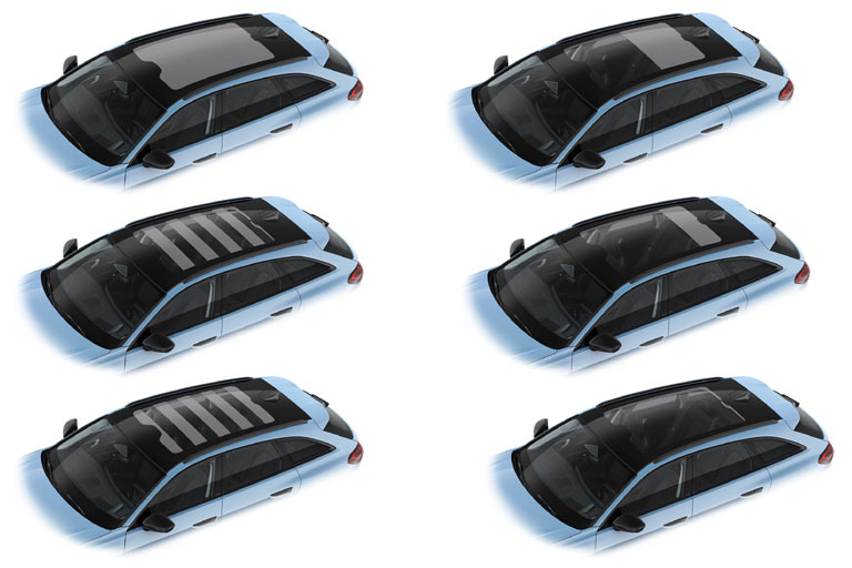 Pfiffig: Das Panoramadach lässt sich per Knopfdruck segmentweise milchig schalten. Öffnen lässt es sich dafür nicht mehr, womit der A5 als unser neues Redaktionsauto ausfällt