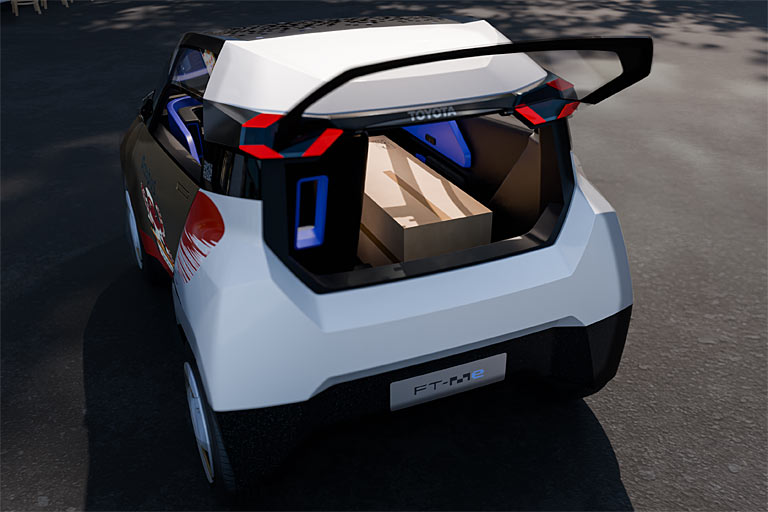 Dder Beifahrersitz lässt sich umklappen, um längere Pakete unterzubringen