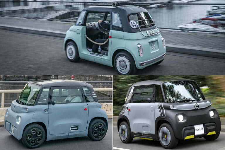 Konkurrenten sind das Stellantis-Trio Fiat Topolino, Citroën Ami und Opel Rocks