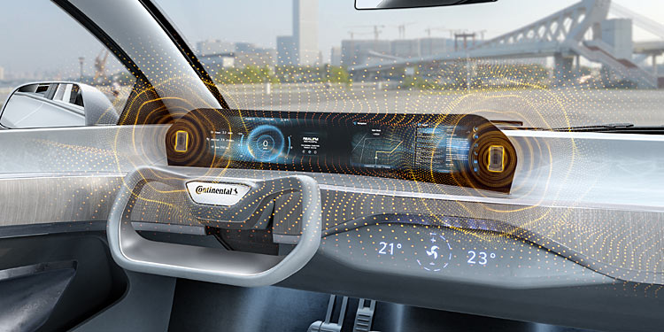 Conti zeigt die Zukunft der Auto-Lautsprecher