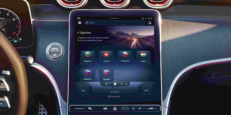 Mercedes: e-Vignetten-Kauf direkt im Auto