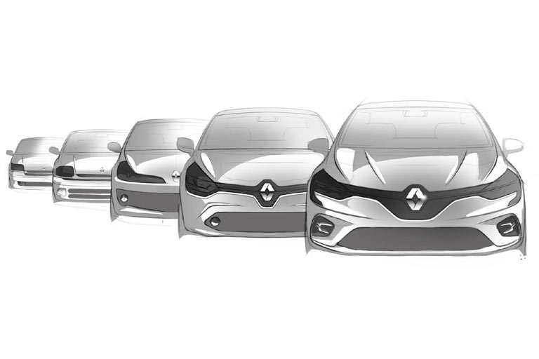 Obwohl der Clio eine lange und erfolgreiche Historie hat, stellt Renault nur dieses eine Generationen-Bild zur Verfügung